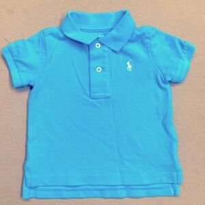 Ralph Lauren Polo Baby Infant Boys Blue 100% Cotton Henley T-shirt Size 9 Months